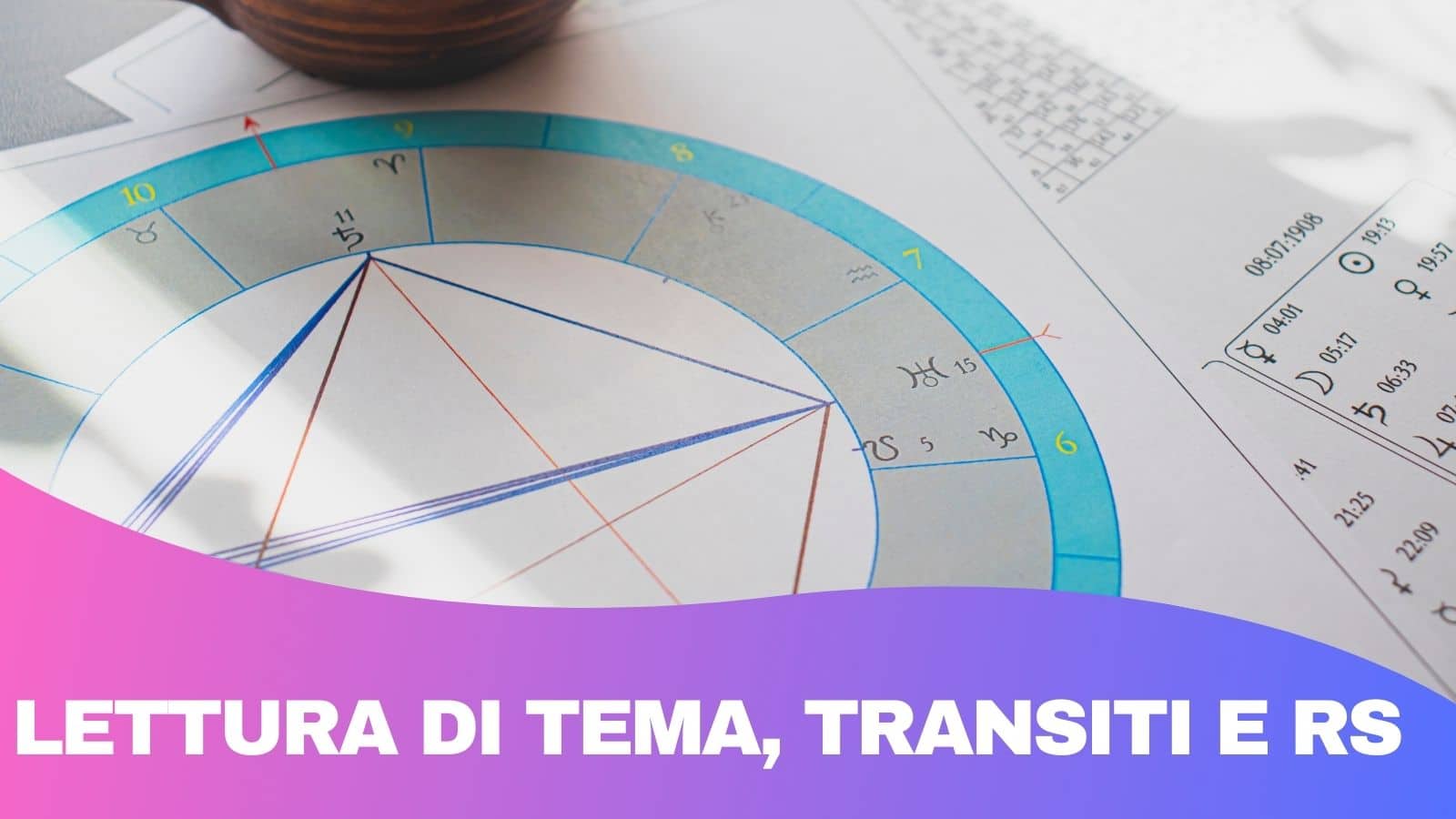 Lettura di tema natale, transiti e RS